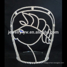 Roi de cristal tiara strass étoile grande couronne de concours